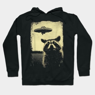 Funny Raccoon Ufo Selfie Hoodie